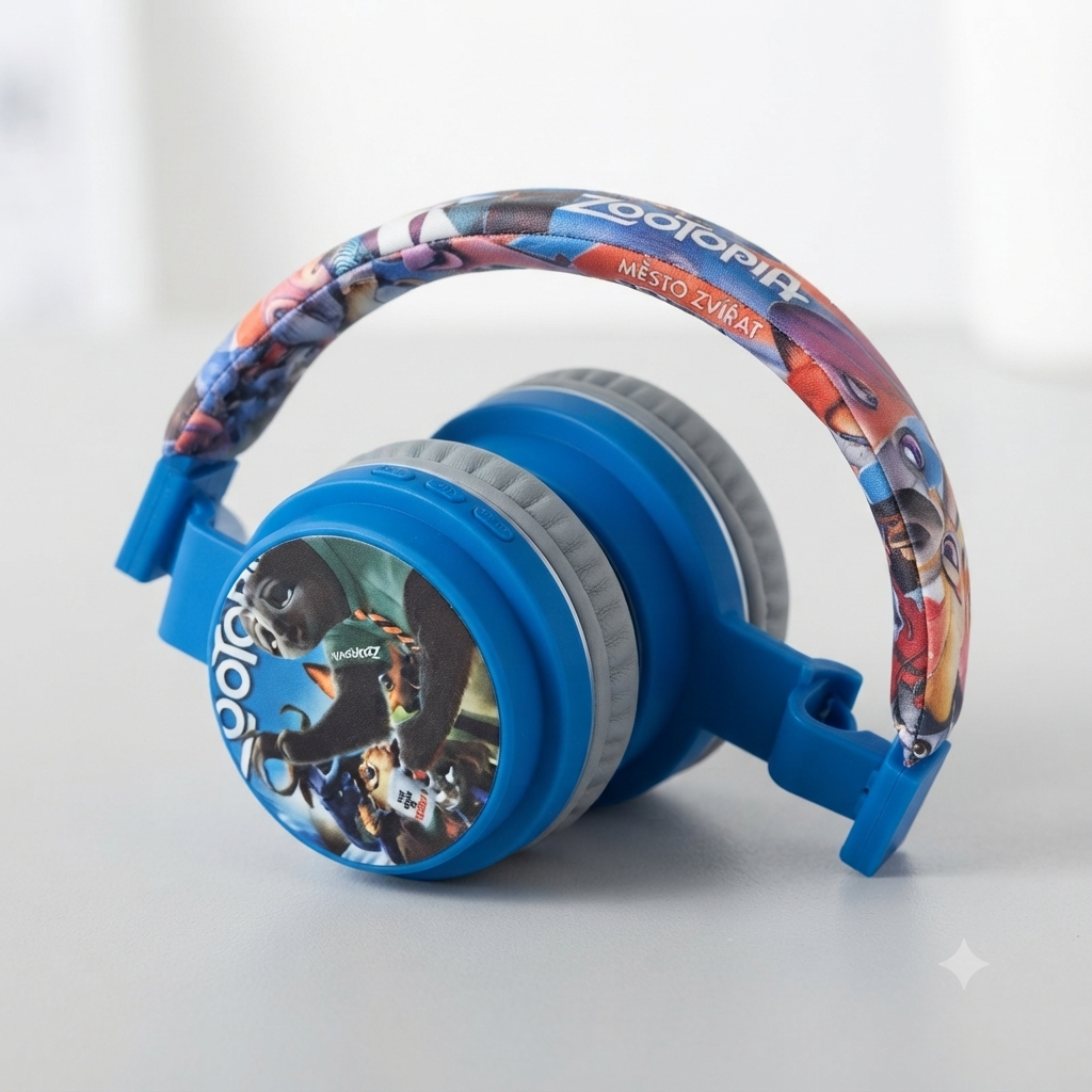 Zootopia Blue Wireless Bluetooth Headphones