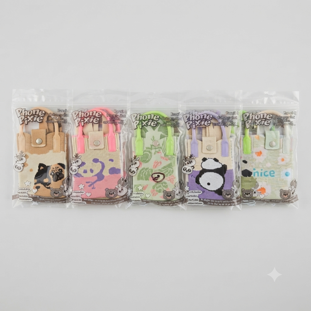 Kawaii Knitted Mini Phone Pouch & Crossbody Bag