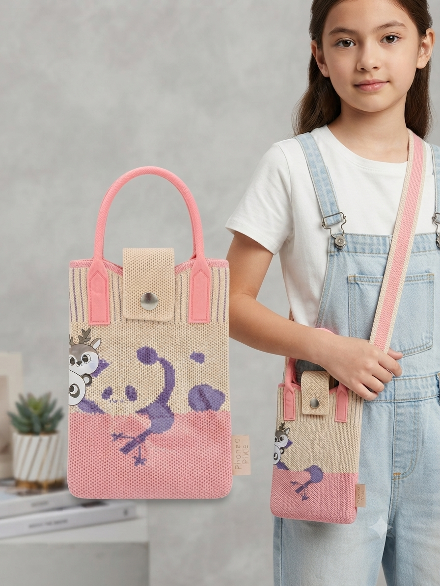 Kawaii Knitted Mini Phone Pouch & Crossbody Bag